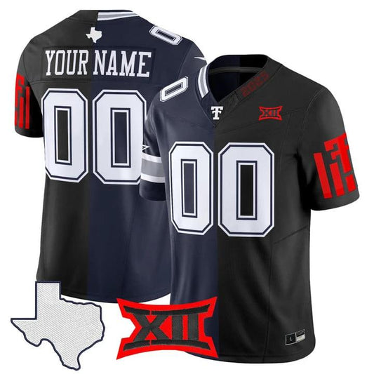 Cowboys Texas Tech College Football Split Vapor Limited Custom Jersey Stitched by My Store NCAA Football Jerseys