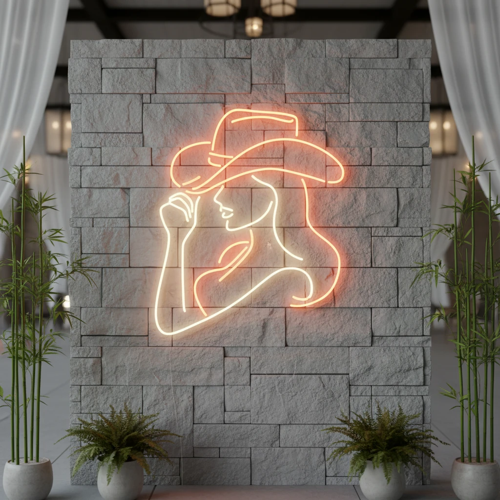 Cowgirl Led Sign Cowgirl Neon Sign Western Wall Decor Bar Neon Sign by Neonchics
