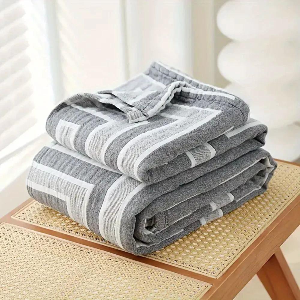 Geo Maze Cotton Blanket by Casa & Beyond