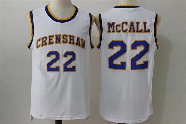 Crenshaw #22 Quincy Mccall Basketball Jersey White by My store basketball