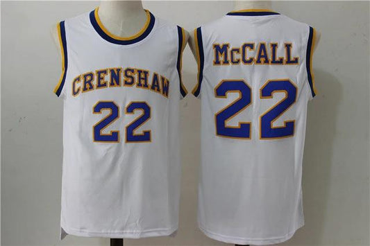 Crenshaw #22 Quincy Mccall Basketball Jersey White by My store basketball