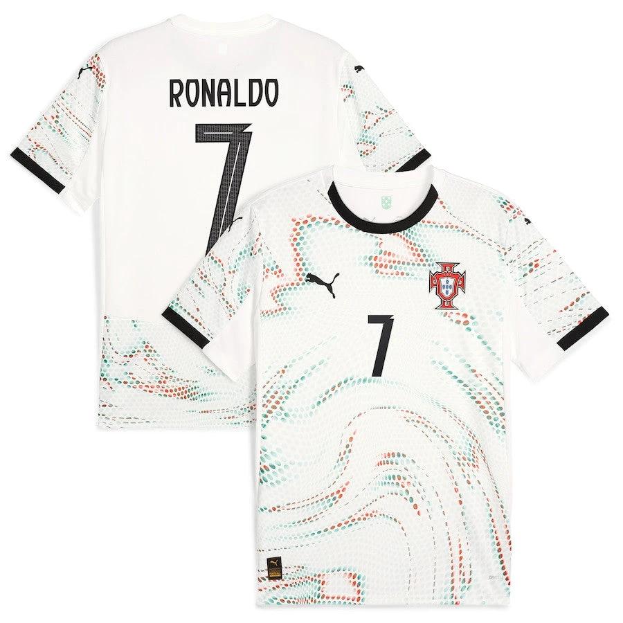 Cristiano Ronaldo 7 Portugal National Team 2025-26 Away Men Jersey – White by Soccer Jersey