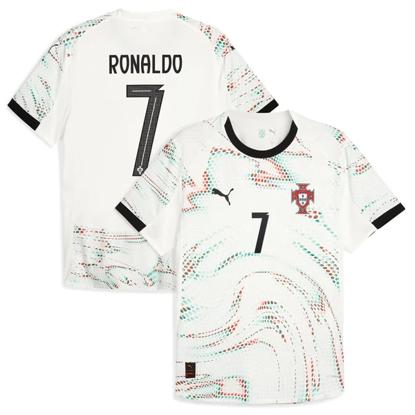 Cristiano Ronaldo 7 Portugal National Team 2025 Away Jersey – White by Soccer Jersey