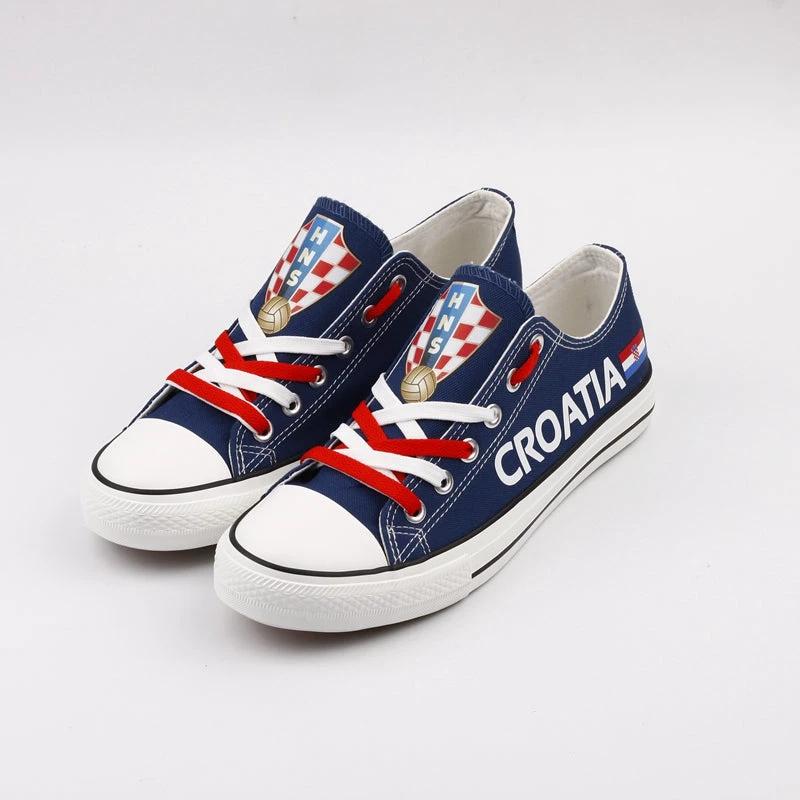 Croatia Low Top Canvas Sport Sneakers Shoes For Men Women Fans by Crocs