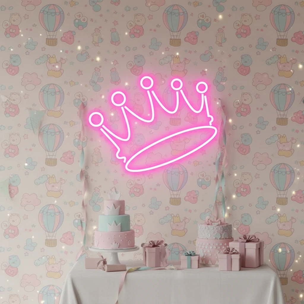 Crown Neon Sign Home Decor Neon Sign by Neonchics