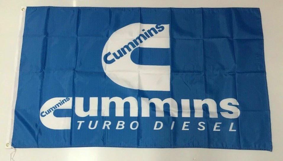 Cummins Style 4 Banner Flag Turbo Diesel Engine Car Truck Mechanic Man Cave 3x5ft by flagsjustdoit