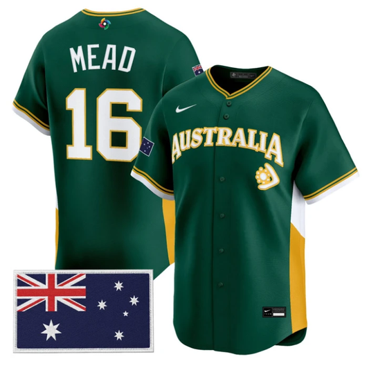 Curtis Mead Jersey #16 Team Australia 2026 World Baseball Stitched by My Store