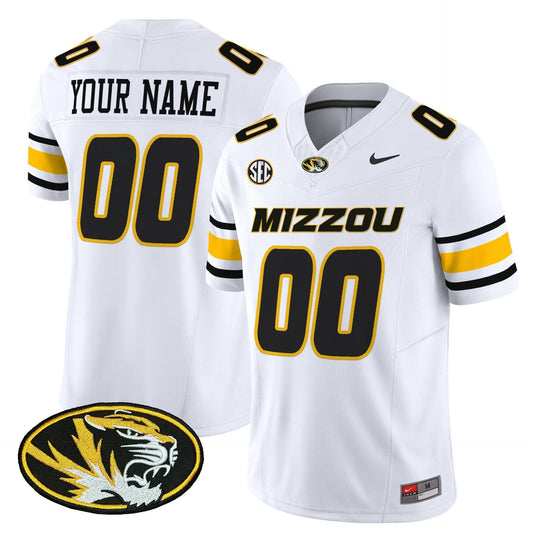 Custom Missouri Tigers Jersey Name, Number 2025 Vapor Limited Stitched White by My Store