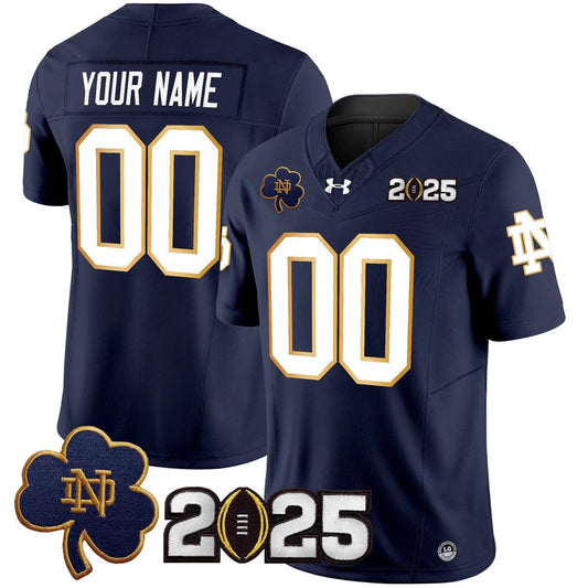 Custom Notre Dame Jersey Name, Number 2025 CFP Final Patch V3 Stitched Navy by My Store NCAA Football Jerseys
