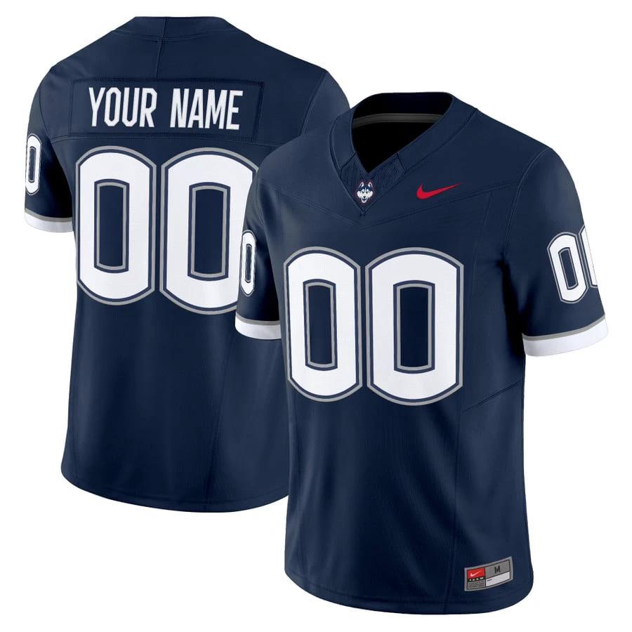 Custm UConn Huskies Jersey Name, Number 2025 Vapor Limited Stitched by My Store NCAA Football Jerseys