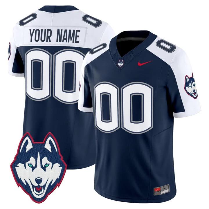 Custm UConn Huskies Jersey Name, Number 2025 Vapor Limited Stitched by My Store NCAA Football Jerseys