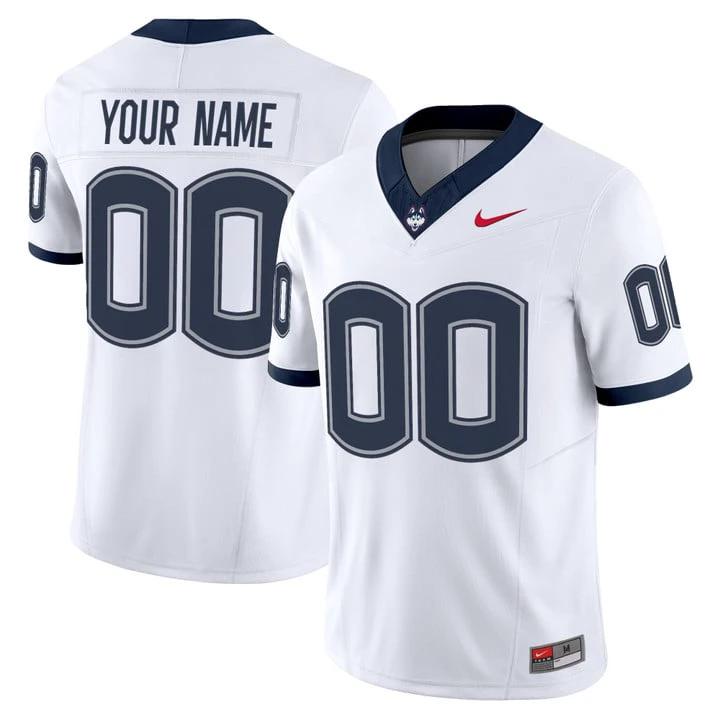 Custm UConn Huskies Jersey Name, Number 2025 Vapor Limited Stitched by My Store NCAA Football Jerseys
