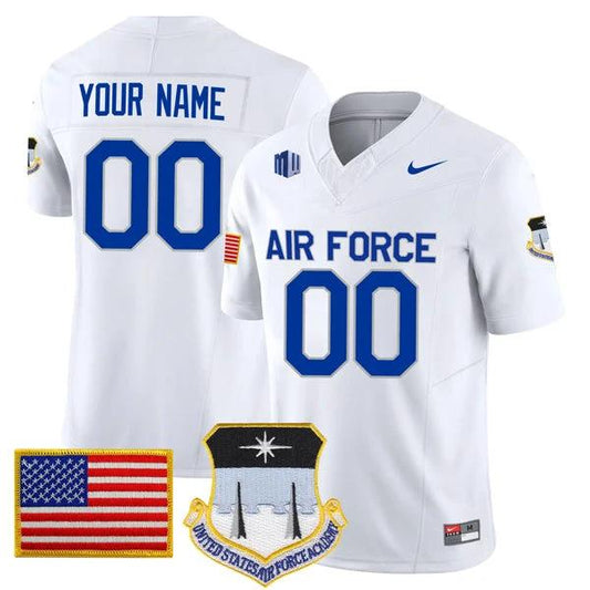 Custom Air Force Falcons Jersey Name and Number College Football White Away Game – All Stitched by My Store