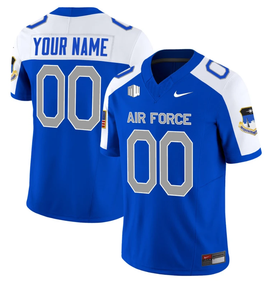 Custom Air Force Falcons Jersey Vapor Limited Football Stitched Royal Alternate by NCAA Football Jersey