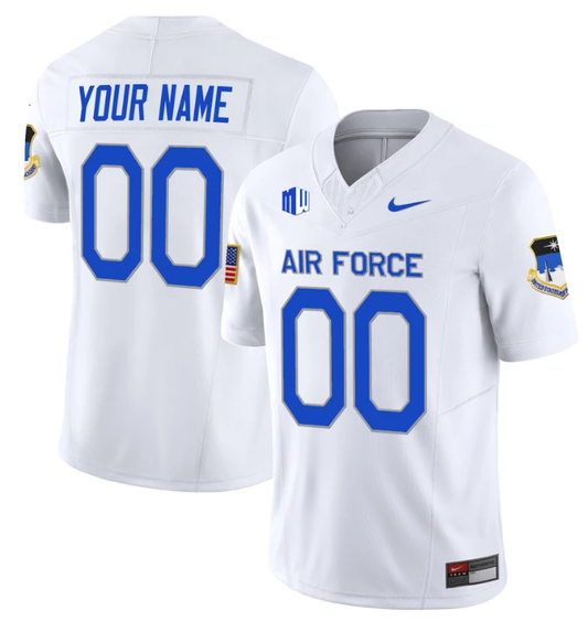 Custom Air Force Falcons Jersey Vapor Limited Football Stitched White by NCAA Football Jersey