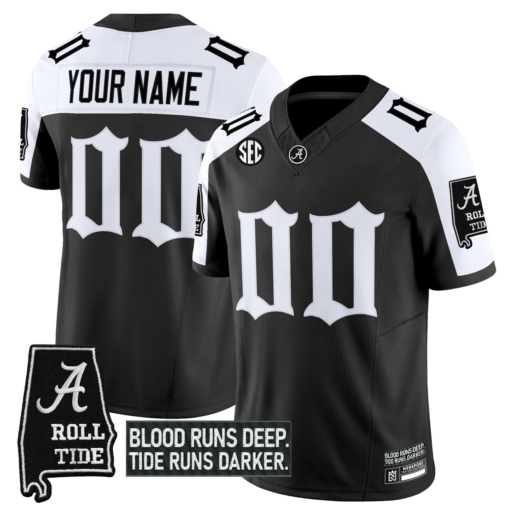 Custom Alabama Crimson Tide Jersey Gothic Bama Blood Edition Stitched Alter by My Store