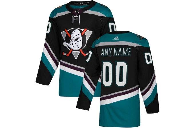 Custom Anaheim Ducks Black Alternate Jersey by Hockey David