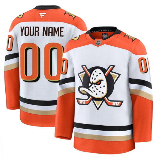 Custom Anaheim Ducks Jersey Name, Number 2025 Premium Stitched Away by Hockey David