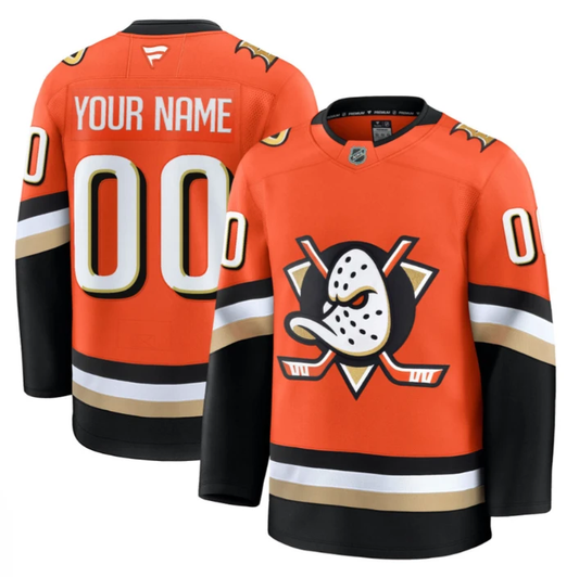 Custom Anaheim Ducks Jersey Name, Number 2025 Premium Stitched Home by Hockey David