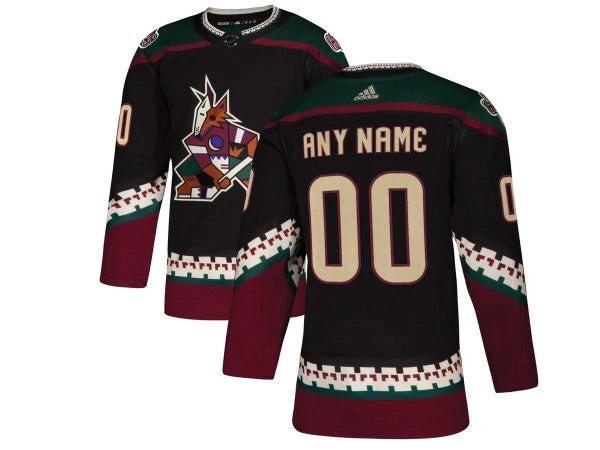 Custom Arizona Coyotes Black Third Jersey by Hockey David