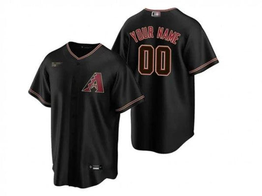 Custom Arizona Diamondbacks Black Cool Base Jersey by My Store