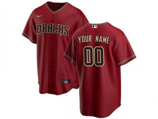 Custom Arizona Diamondbacks Red Cool Base Jersey by My Store