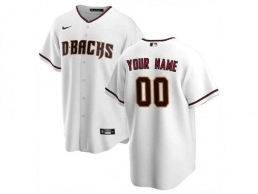 Custom Arizona Diamondbacks White Cool Base Jersey by My Store