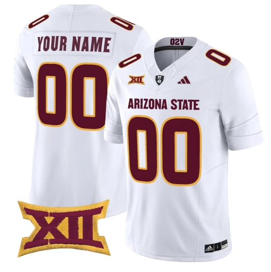 Custom Arizona State Sun Devils Jersey Name, Number 2025 Stitched White by NCAA Football Jersey