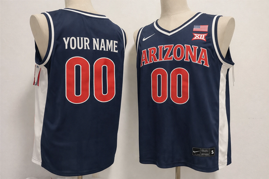 Custom Arizona Wildcats Basketball Jersey Name, Number Navy Stitched by My store basketball