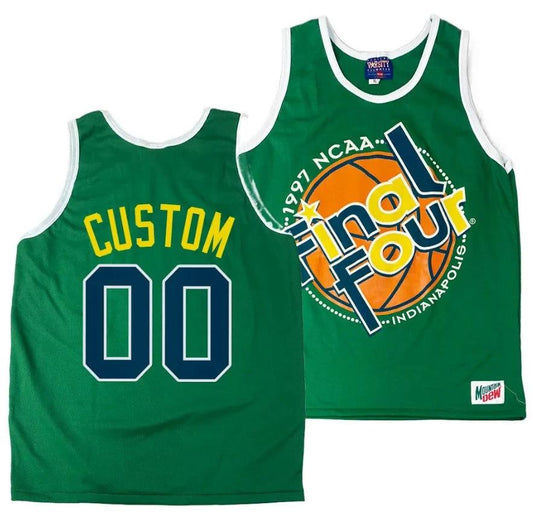 Custom Arizona Wildcats Jersey Name and Number 1997 NCAA Champions Final Four Green by My store basketball
