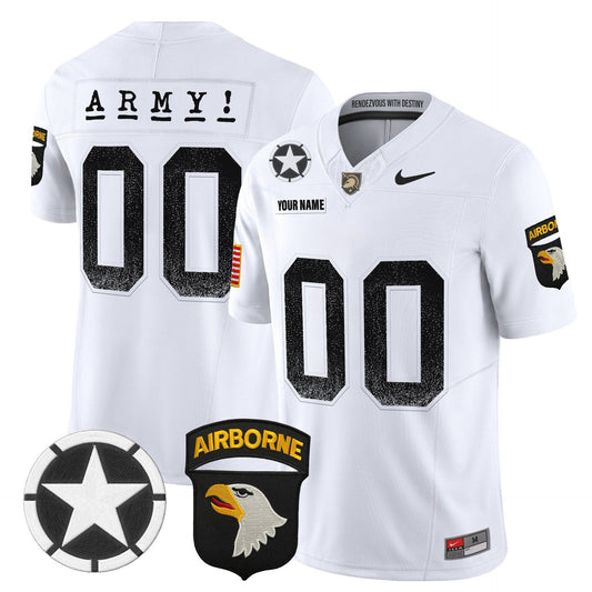 Custom Army Black Knights Jersey 2025 Screaming Eagles Stitched White by My Store NCAA Football Jerseys