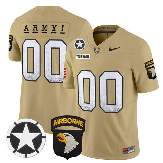 Custom Army Black Knights Jersey 2025 Screaming Eagles Stitched Tan by My Store NCAA Football Jerseys