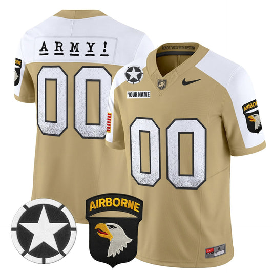 Custom Army Black Knights Jersey 2025 Screaming Eagles Stitched Tan Alter by My Store NCAA Football Jerseys