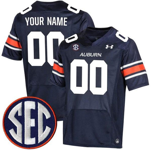 Custom Auburn Tigers Jersey Name and Number College Football Navy Home – All Stitched by My Store