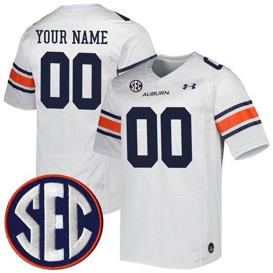 Custom Auburn Tigers Jersey Name and Number College Football White Road – All Stitched by My Store