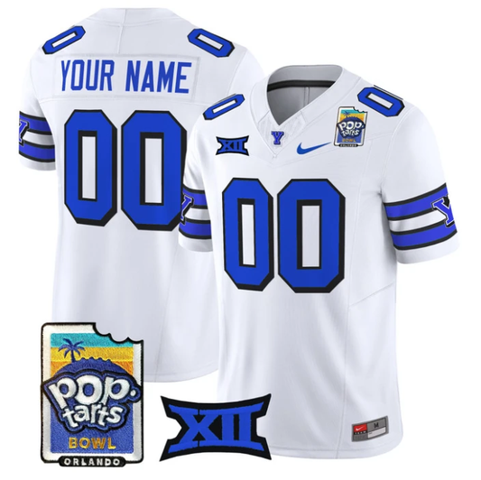 Custom BYU Cougars Jersey Name, Number 2025 Pop-Tarts Patch Stitched 1996 Throwback by NCAA Football Jersey
