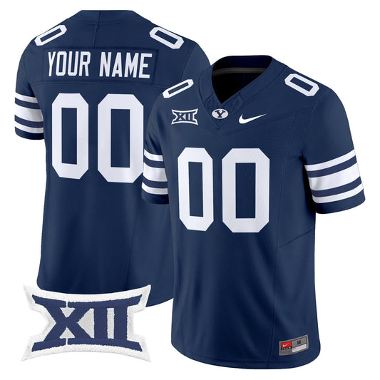 Custom BYU Cougars Jersey Name, Number 2025 Vapor Limited Stitched Navy by NCAA Football Jersey