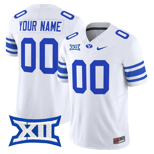 Custom BYU Cougars Jersey Name, Number 2025 Vapor Limited Stitched White by NCAA Football Jersey