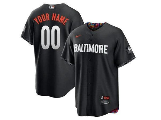 Custom Baltimore Orioles Black City Connect Jersey by My Store