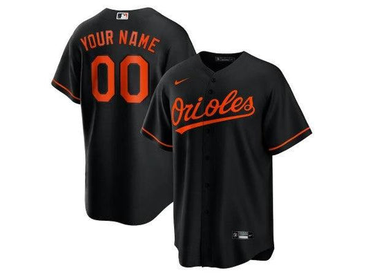 Custom Baltimore Orioles Cool Base Jersey Black by My Store
