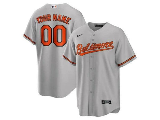 Custom Baltimore Orioles Cool Base Jersey Gray by My Store