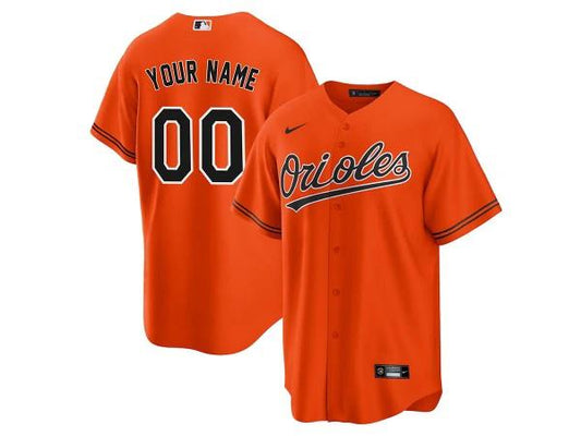 Custom Baltimore Orioles Cool Base Jersey Orange by My Store