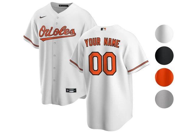 Custom Baltimore Orioles Cool Base Jersey White by My Store