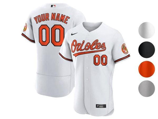 Custom Baltimore Orioles Flex Base Jersey White by My Store