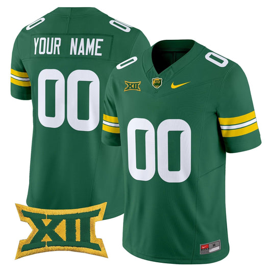 Custom Baylor Bears Jersey Name, Number 2025 Limited Stitched Green by NCAA Football Jersey