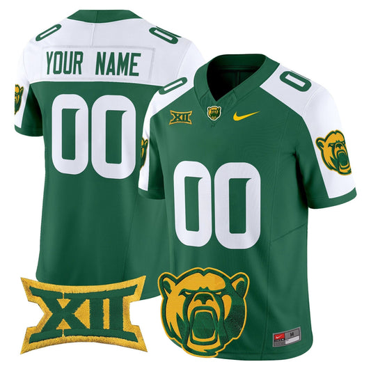 Custom Baylor Bears Jersey Name, Number 2025 Limited Stitched Green Alternate by NCAA Football Jersey