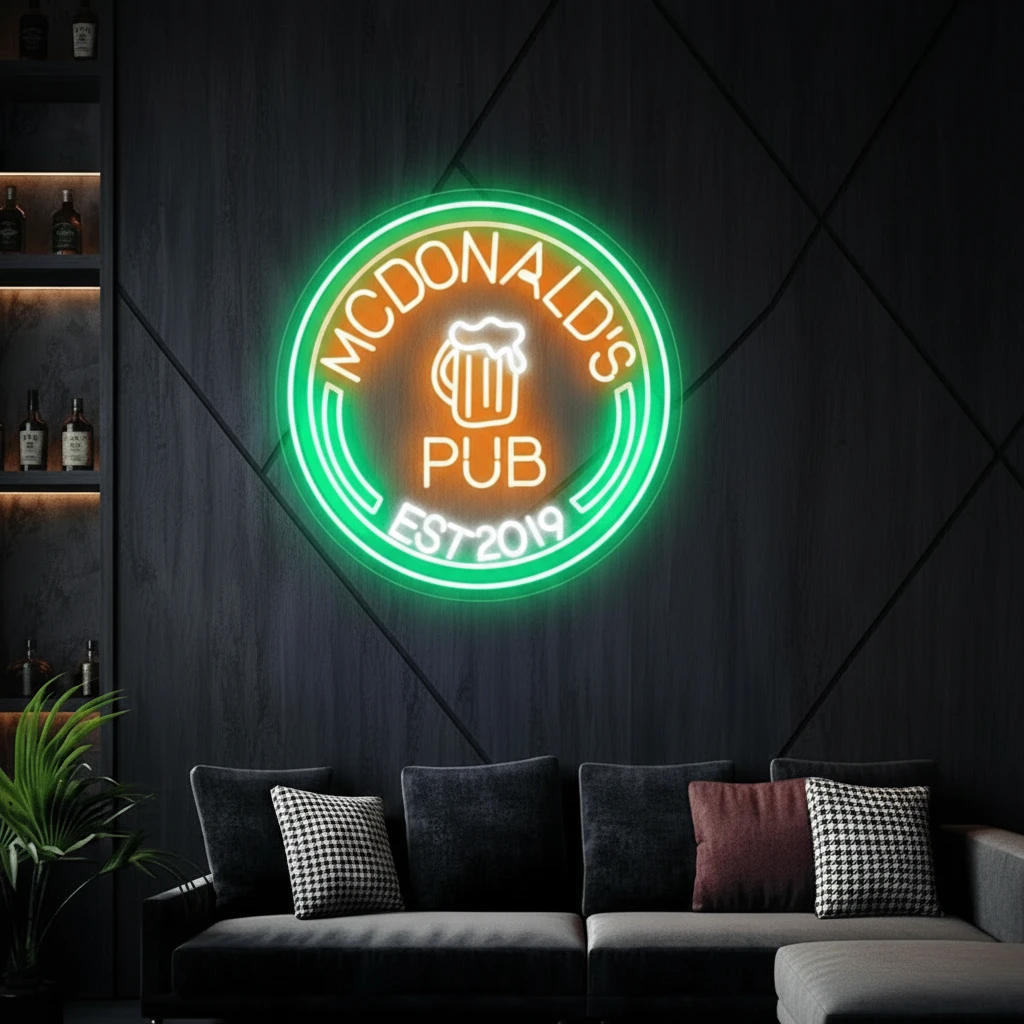 Custom Beer Bar Neon Signage Bar Name Neon Sign by Neonchics