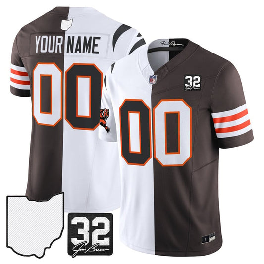 Custom Bengals Browns College Football Jersey Split Vapor Limited Stitched by My Store NCAA Football Jerseys