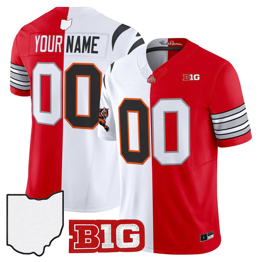 Custom Bengals Buckeyes College Football Jersey Split Vapor Limited Stitched by My Store NCAA Football Jerseys