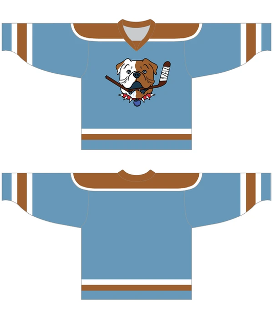 Custom Blueberry Sudbury Bulldogs Jersey by Hockey David